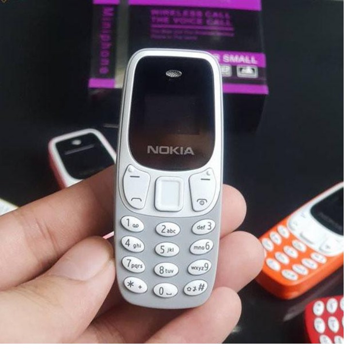 Điện thoại siêu nhỏ mini 3310 2 sim 2 sóng cực khỏe, hỗ trợ nghe nhạc mp3,giả giọng,thay thế tai nghe bluetooth