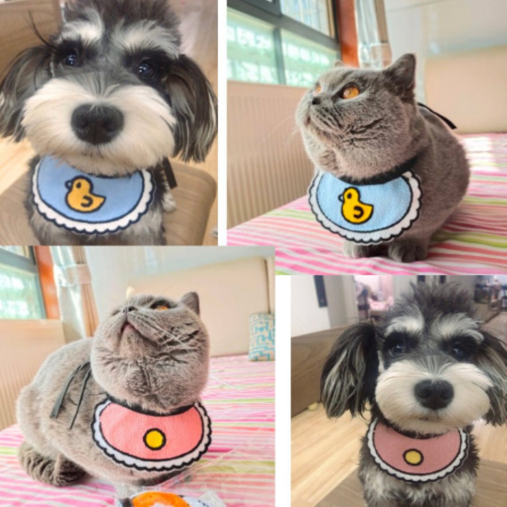 🎀 Khăn Yếm Đeo Cổ Dễ Thương Trang Trí Quần Áo Cho Chó Mèo/ Khăn Ăn