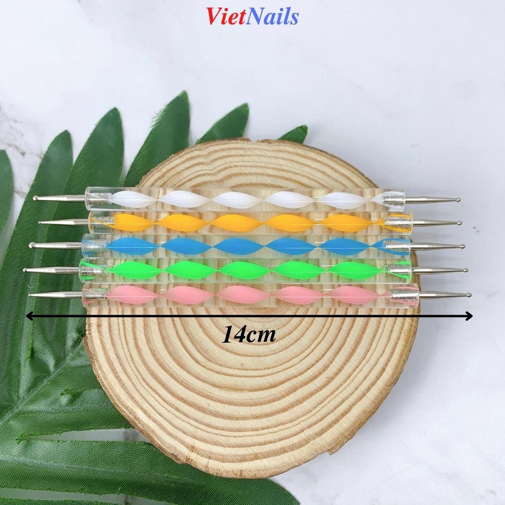 Bộ 5 Bút Chấm Bi Đủ Size - Bút Chấm Bi Vẽ Trang Trí Nail Hai Đầu.