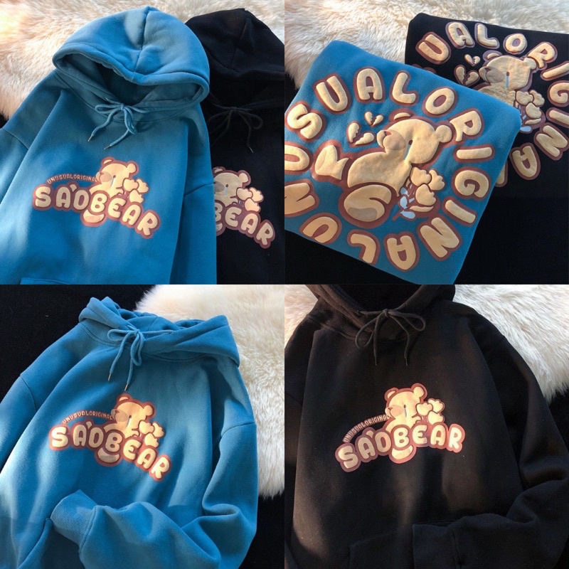 Áo Hoodie unisex , Áo nỉ bông nam nữ có mũ 2 lớp phối caro phom rộng phong cách hàn quốc ulzzang mặc đôi nhóm siêu đẹp | BigBuy360 - bigbuy360.vn