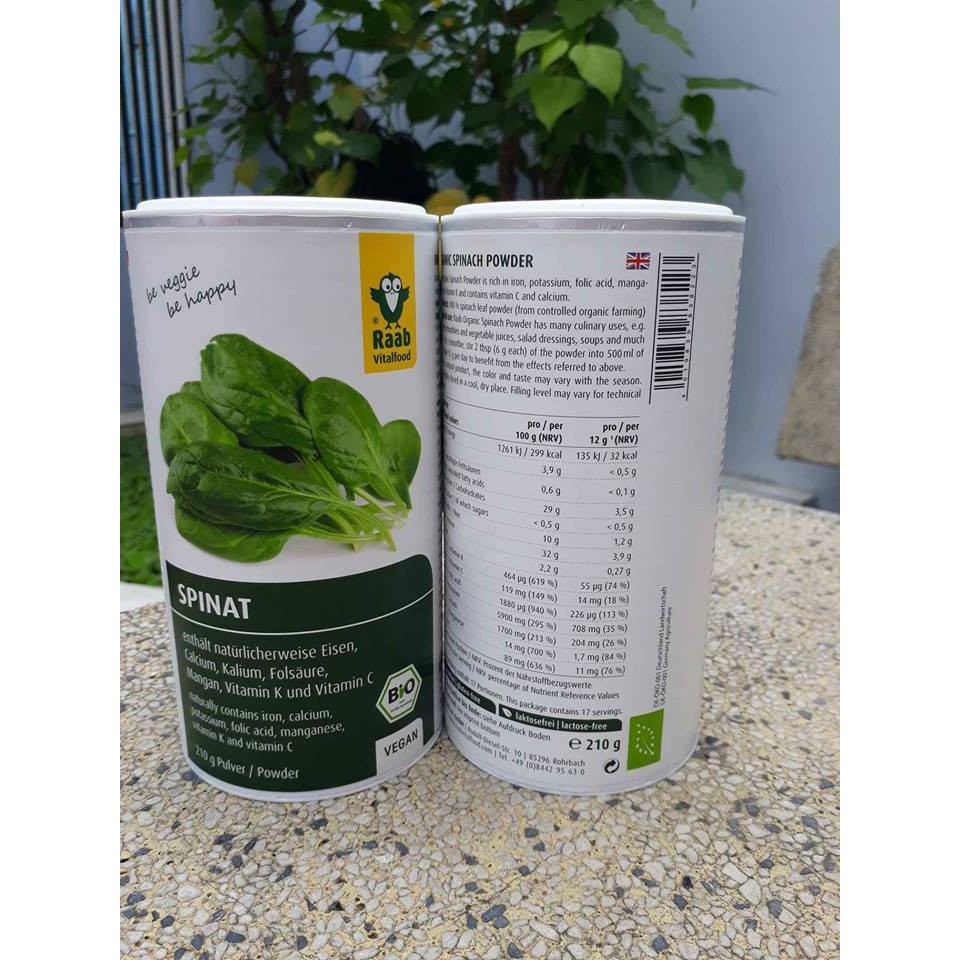 Bột cải bó xôi Raab (210 gr)