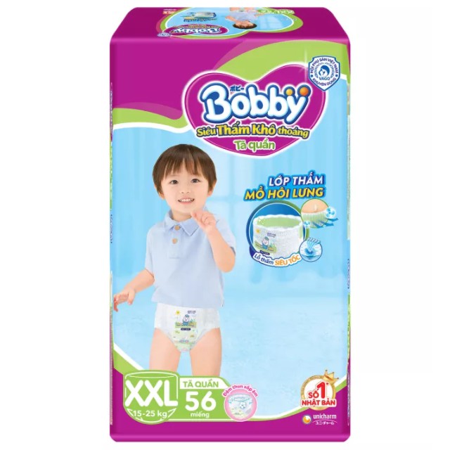 Tã bỉm quần Bobby M76 L68 XL62 XXL56