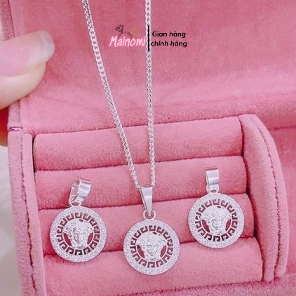Dây chuyền nữ bạc ta mặt cô gái cao cấp độc đáo cá tính thời trang Mainomi Shop Bạc Xinh