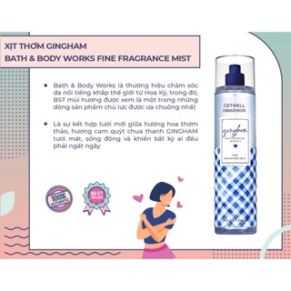 (BILL BBW) Body mist Gingham Bath & Body Works 236ml