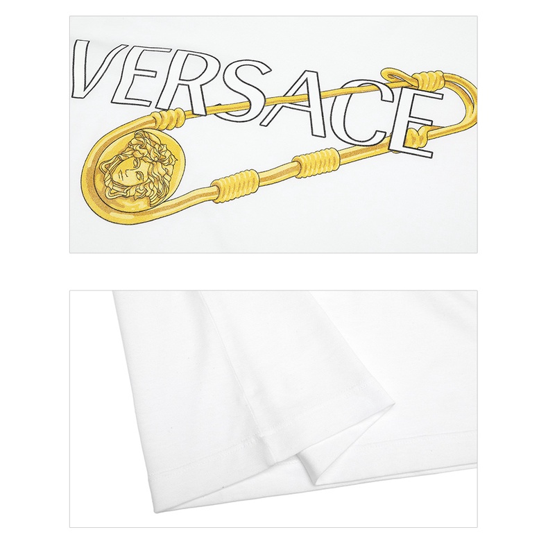 Áo Thun Cotton In Logo Versace Trẻ Trung Hợp Thời Trang Cho Nam