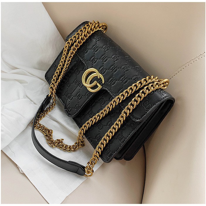Túi đeo vai to bản size 25x 16x 8cm màu đen sang trọng | BigBuy360 - bigbuy360.vn