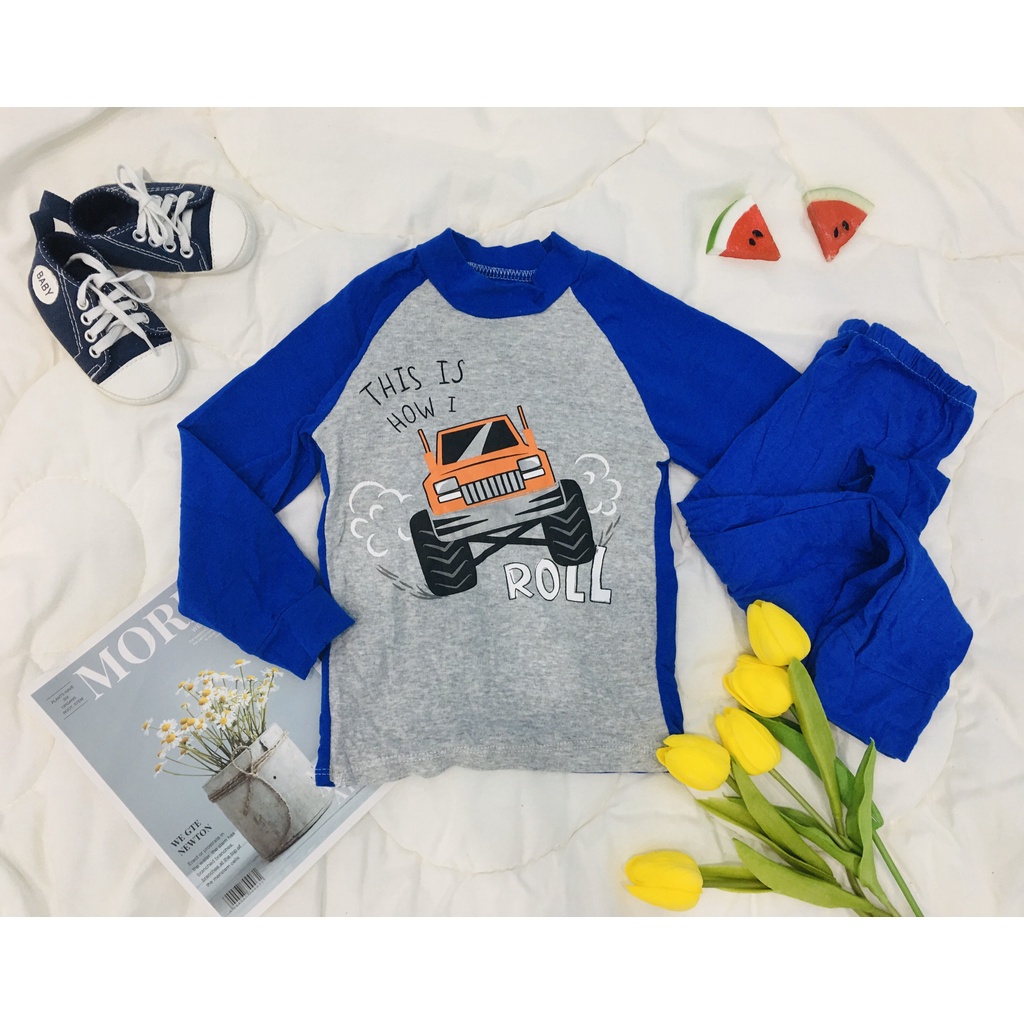 Bộ thu đông cotton bé siêu yêu