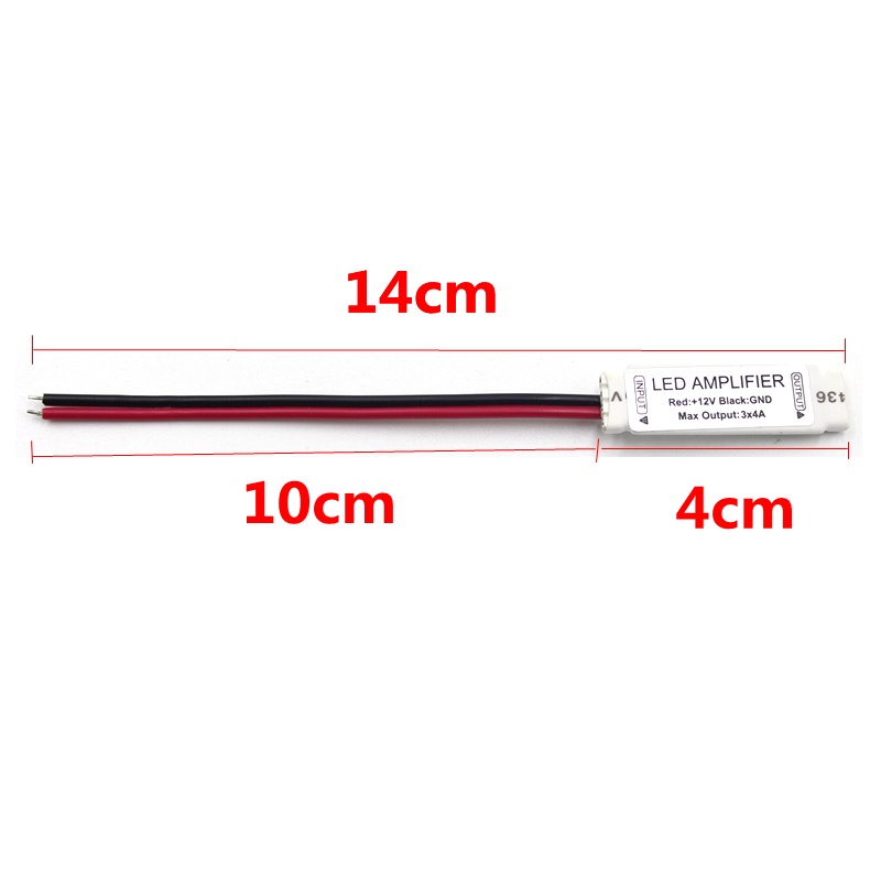 Bộ khuếch đại lặp lại dải LED RGB di động nhỏ DC12V 3 * 4A 144W cho SMD SMD 5050/2835/3528/5730/5630/3014