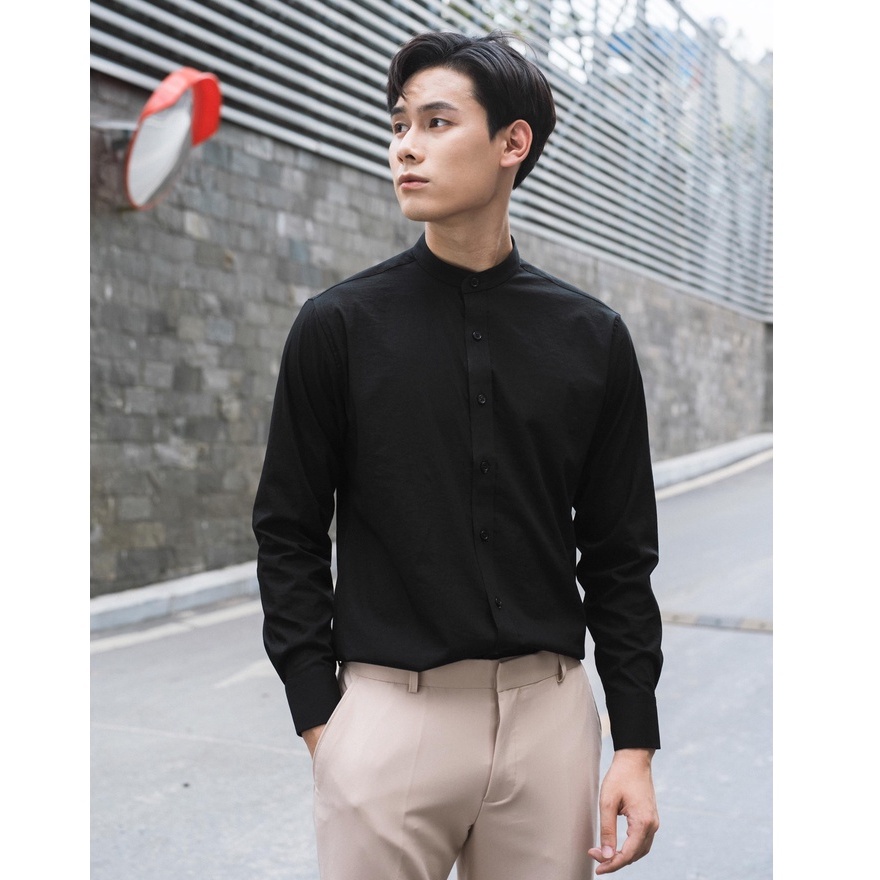 Áo sơ mi nam local brand 360 BOUTIQUE cổ tàu - STDTK208 | BigBuy360 - bigbuy360.vn