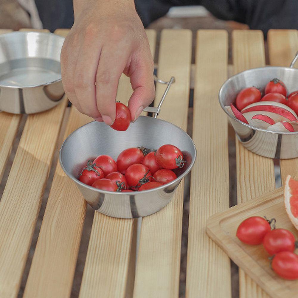 Tô Nấu Ăn Bằng Thép Không Gỉ Gọn Nhẹ Tiện Dụng Mang Theo Du Lịch Cắm Trại