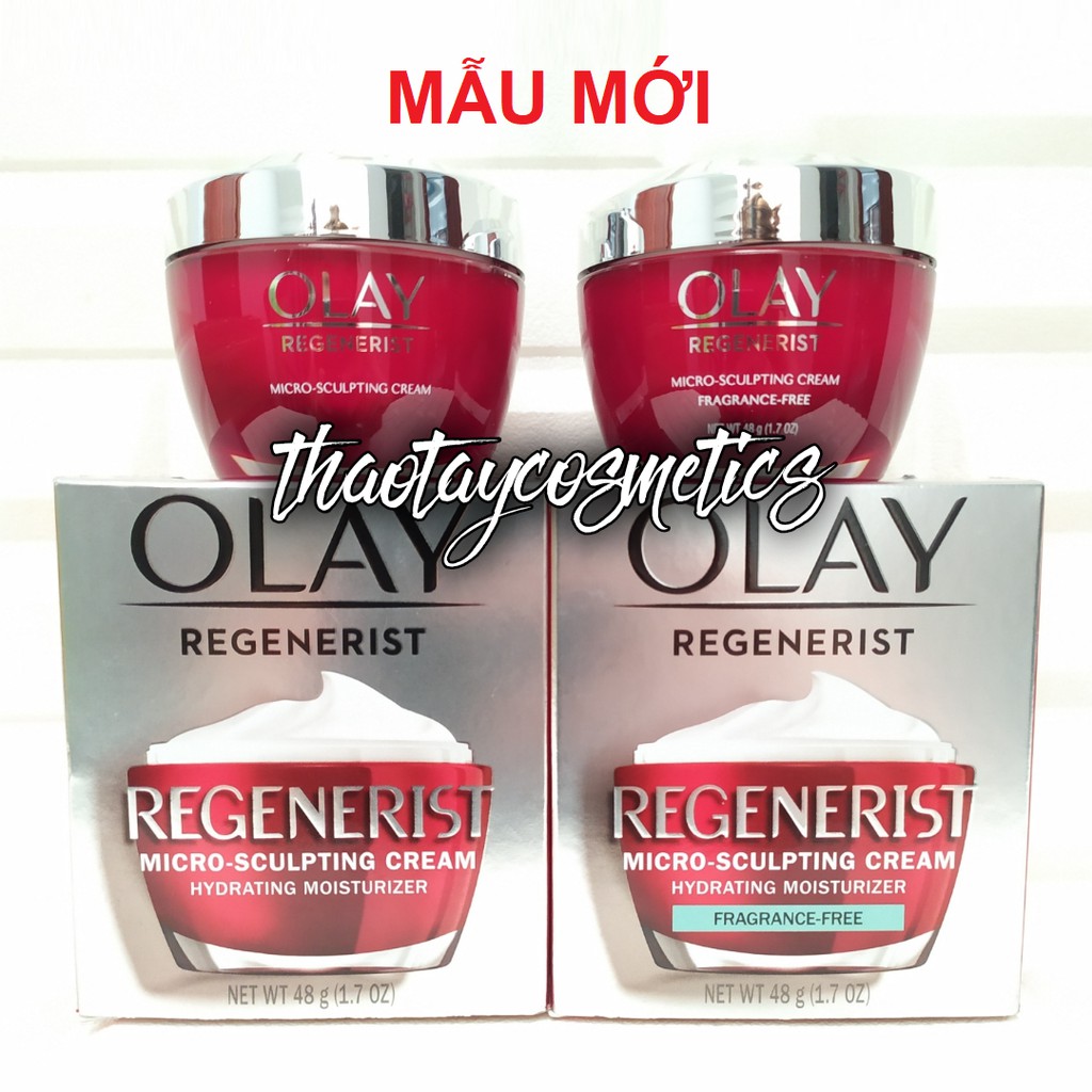 [Hàng Mỹ] Kem dưỡng ẩm chống lão hóa Olay Regenerist Micro-Sculpting Cream Face Moisturizer (48g)