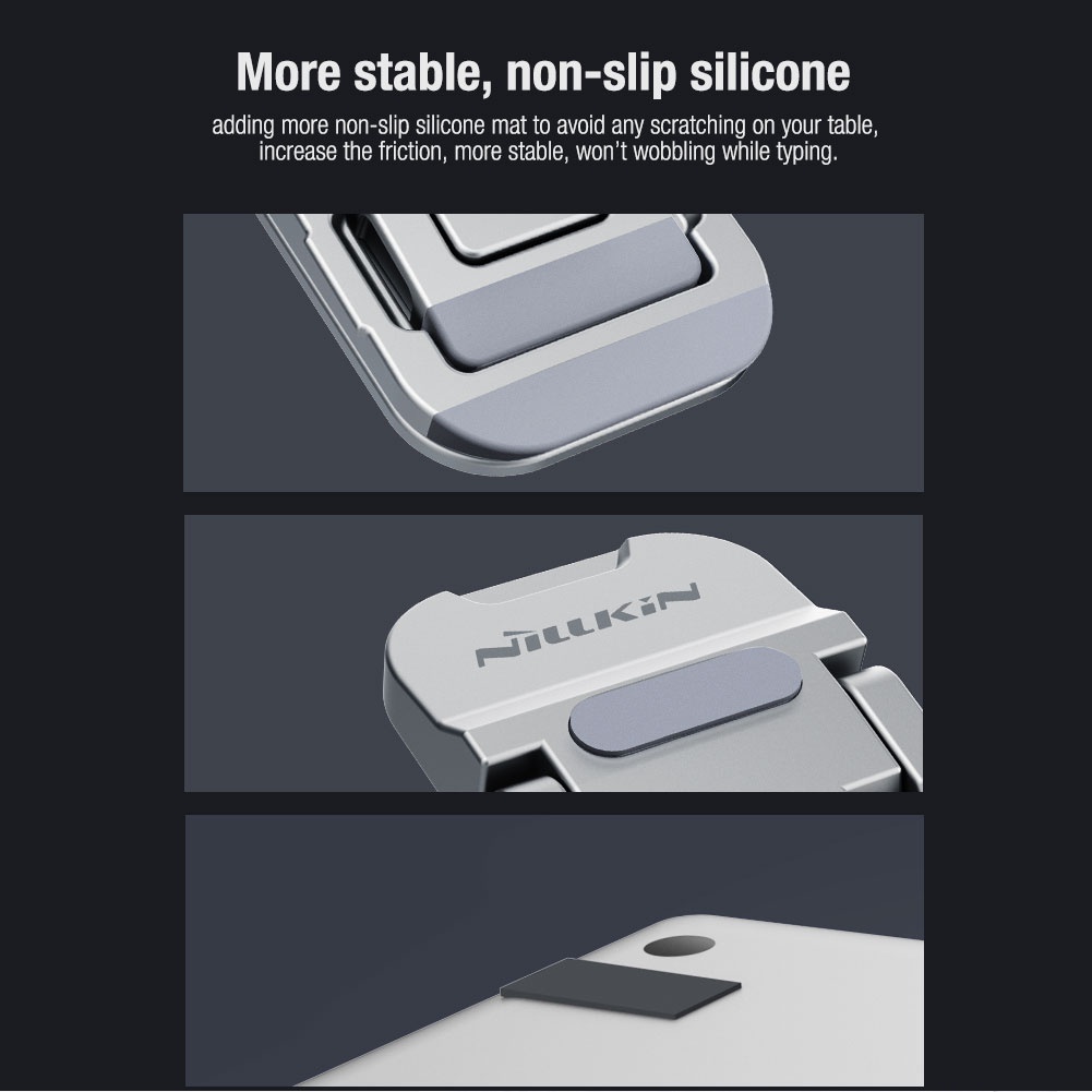Giá đỡ laptop Nillkin Bolster Plus đế tản nhiệt macbook chất liệu hợp kim nhôm chắc chắn