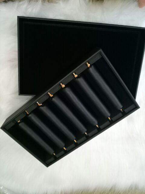 Hộp Đựng Nhẫn Chất Liệu Da PU Đen Cao Cấp Có Nắp Chín Hãng - KHĐQ