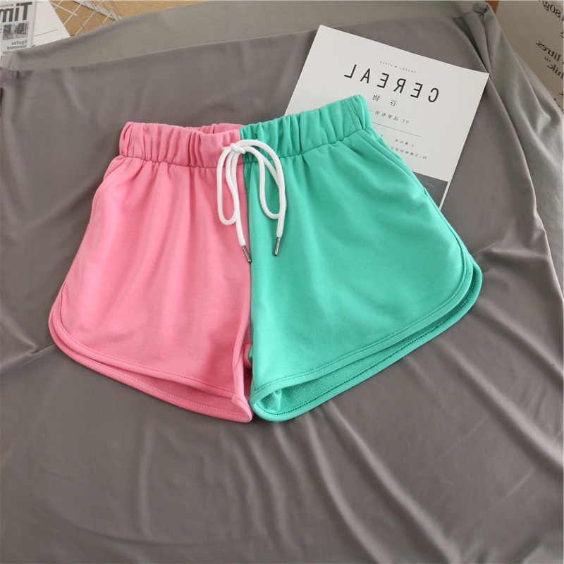 Quần short thể thao IELGY lưng cao co giãn phong cách Hàn Quốc thời trang cho nữ