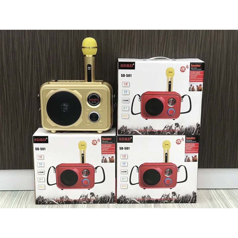 Bộ Loa Bluetooth kèm mic Hát Karaoke bluetooth SD-501
