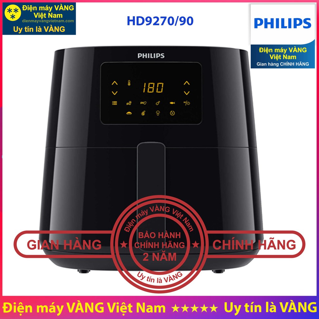 Nồi chiên không dầu Philips HD9200 HD9252 HD9220 HD9745 HD9270 HD9650 HD9860 - Hàng chính hãng, bảo hành toàn quốc 2 năm