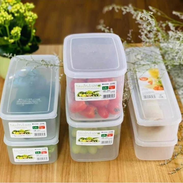 [Hỏa tốc HCM] Combo 3 hộp nhựa đựng thực phẩm Inomata 1100ml, 1400ml,1600ml nhựa PP số 5 cao cấp nội địa Nhật Bản