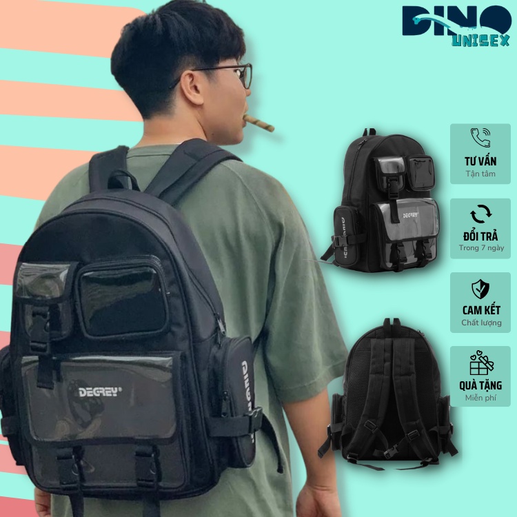 Balo Degrey Thời Trang Unisex - Cặp Đi Học Nhiều Màu Hot Trend | Tặng Kèm Sticker + Giấy Thơm