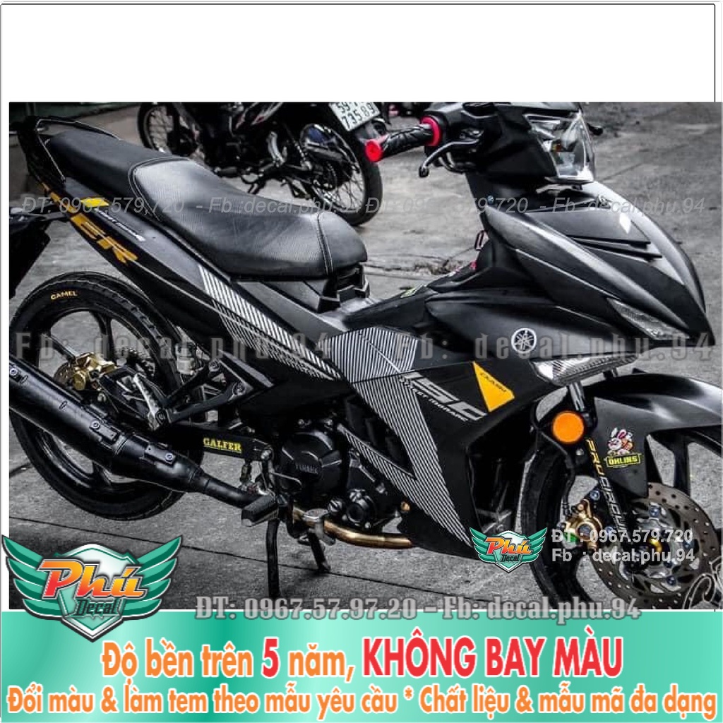 Tem Rời Exciter 150 Sniper đen nhám (K) -1
