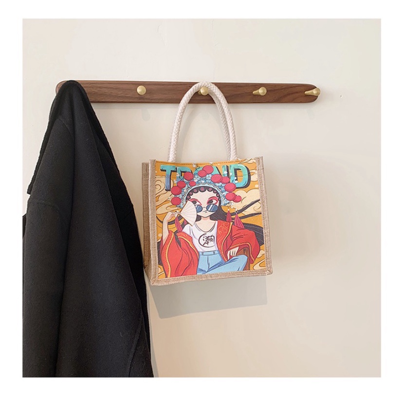 Túi cói, túi xách nữ thời trang dễ thương cute cá tính phong cách Vintage T26