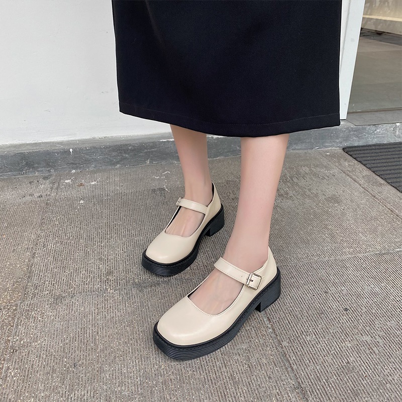 Giày da công chúa thời trang xuân thu phong cách Retro cho nữ 2021