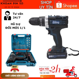 Khoan pin Bosch 36v 3 chức năng có búa nhiều phụ kiện