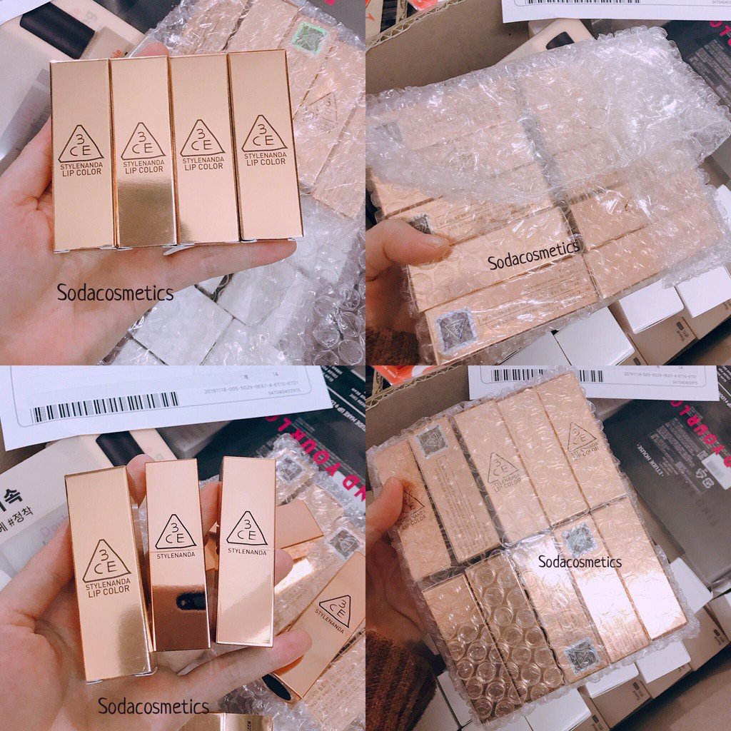 Son 3CE Matte Lip Color vỏ vàng #226 #227 #228