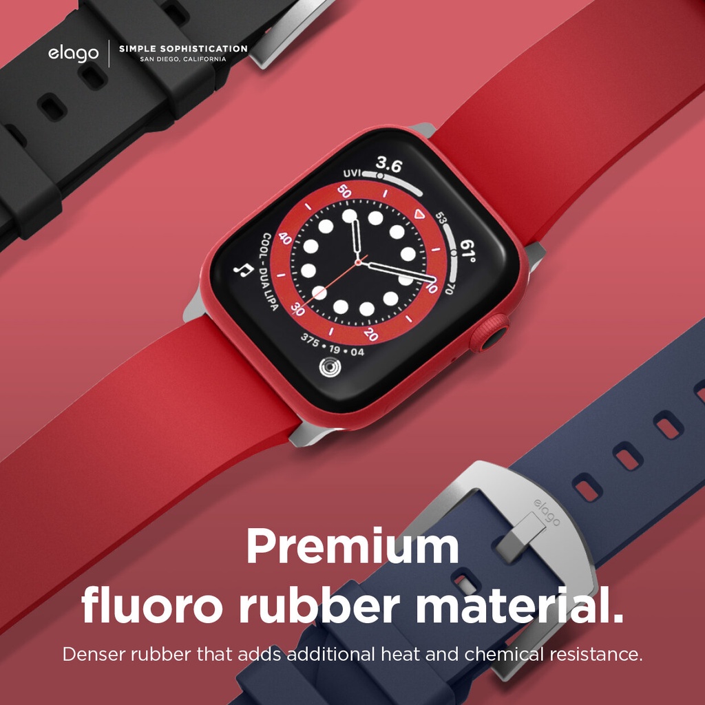 [HÀNG CHÍNH HÃNG] Dây đeo Apple Watch Elago Band 3 màu sắc đen, đỏ, xanh đủ size 38/40/41 42/44/45mm new 2022