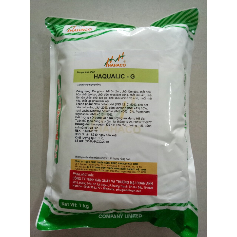 Phụ gia tạo dẻo dai, sáng bóng cho bún, phở, hủ tíu HAQUALIC-G