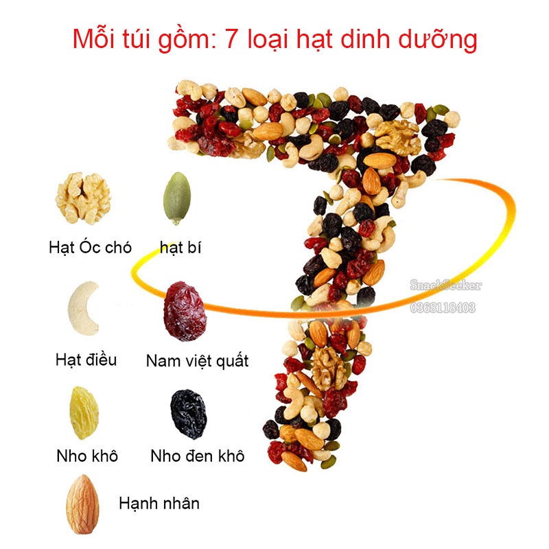 [FREESHIP XTRA] Gói Hạt Dinh Dưỡng mỗi ngày cho cơ thể khỏe mạnh túi nhỏ 20gr - Snackseeker - Đồ ăn vặt Trung Quốc