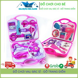 Đồ chơi cho bé, đồ chơi vali khám bệnh, đồ chơi bác sĩ, vali trang điểm cho bé, chất liệu nhựa abs an toàn cho bé