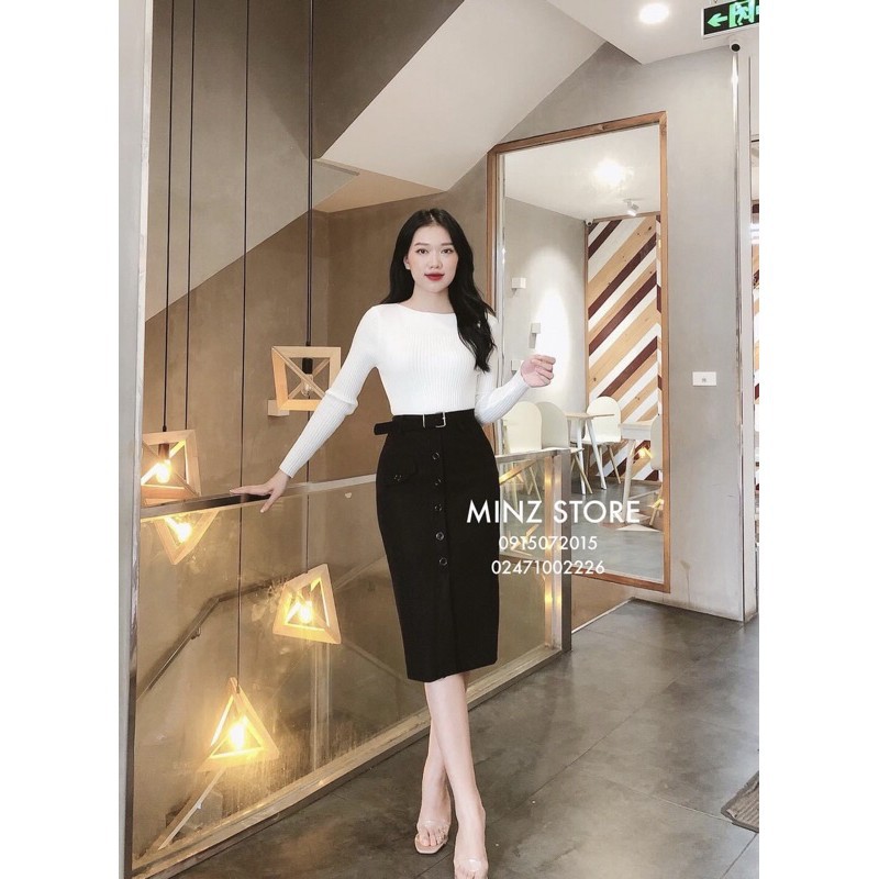 CHÂN VÁY DÀI KÈM ĐAI QUẢNG CHÂU CỰC ĐẸP NỮ CV1807