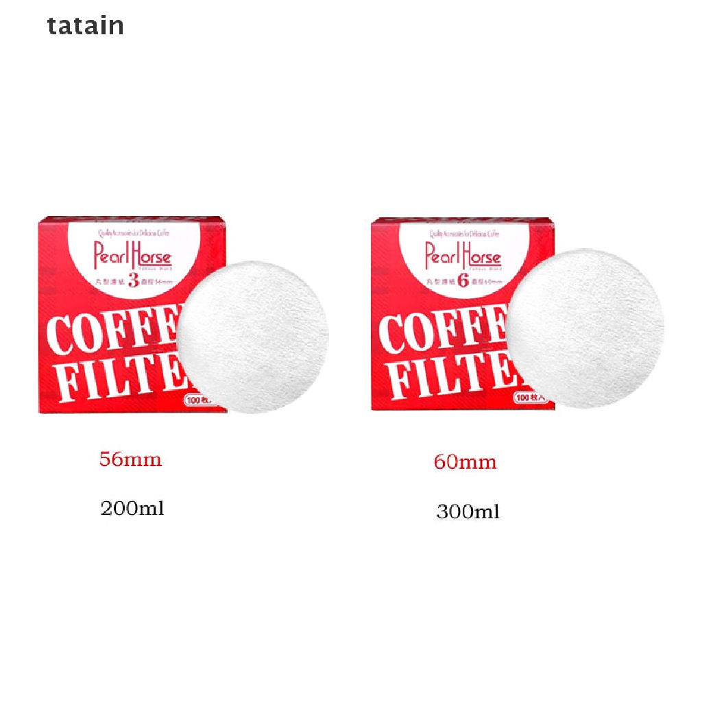 [TAT] 100pcs Round Coffee Filter Paper Moka Pot Coffee Maker Filter Tools No.3 /No.6 CVX