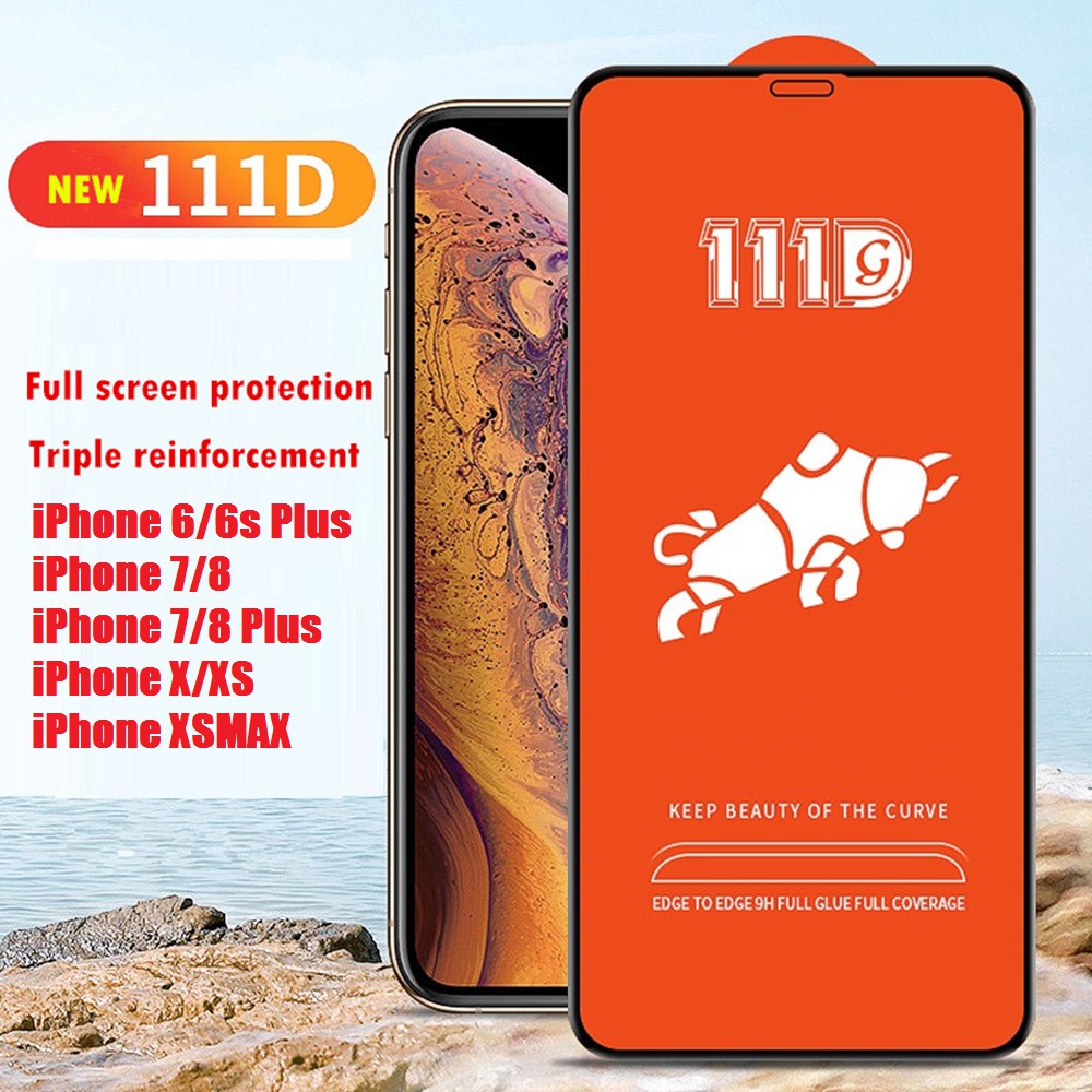 Kính Cường Lực iPhone Full Màn 111D ✓ Siêu Cứng ✓ Chống Xước ✓ Chống Nước ✓ Kính Iphone