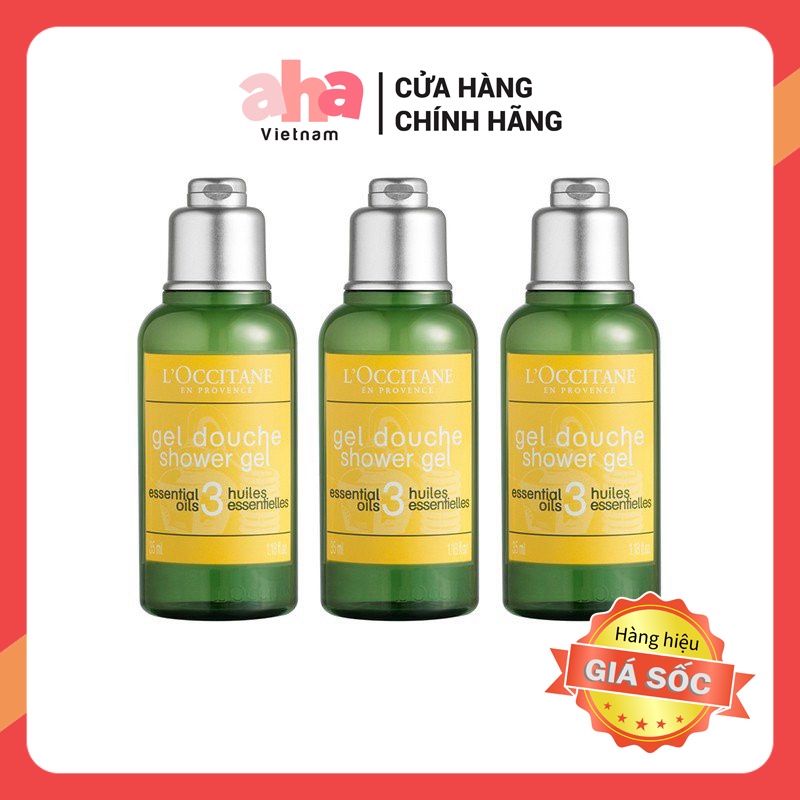 Combo 3 chai Gel tắm chiết xuất 3 loại tinh dầu L'Occitane Aromachology Shower Gel 35Ml x 3