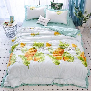 Set chăn ga gối cotton đũi hè