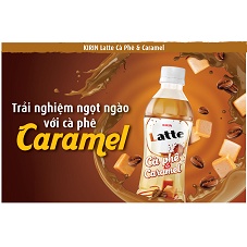 Thùng 24 chai cà phê caramel KIRIN LATTE 345ml / Lốc 6 chai cà phê KIRIN LATTE caramel 345ml