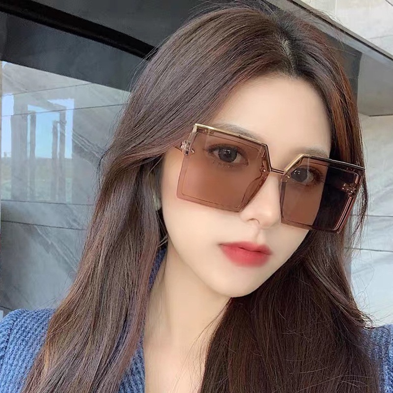 Kính Mát Gọng Vuông Bản Lớn Chống Tia UV Thời Trang Âu Mỹ Cho Nam Và Nữ