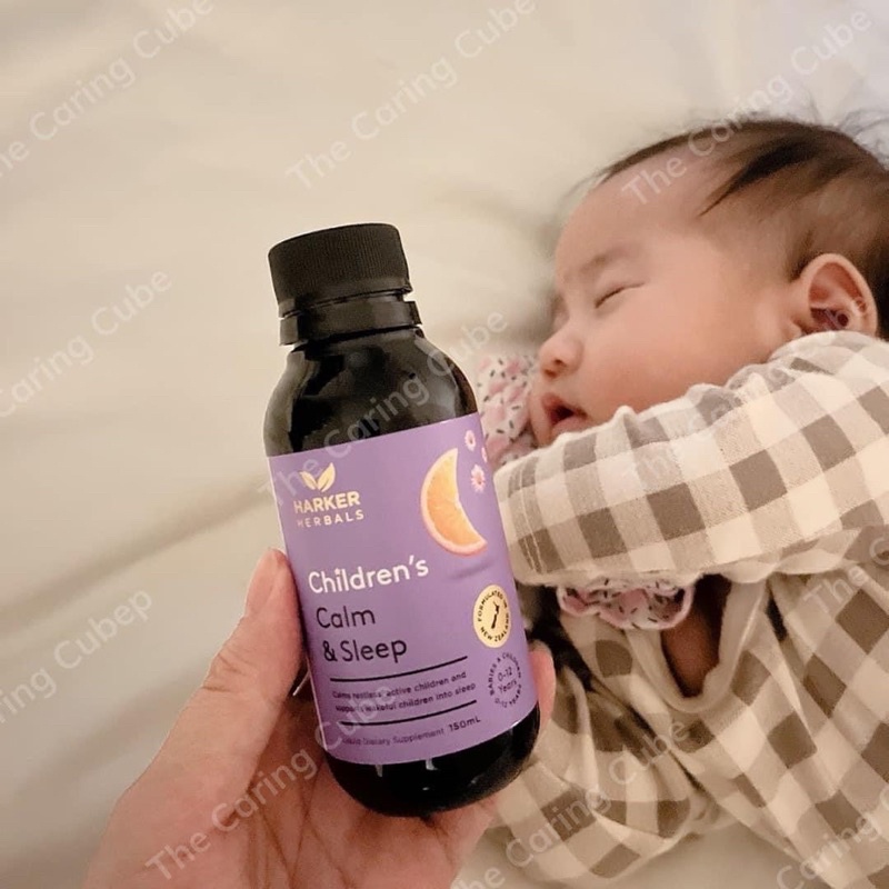 Siro Harker TÍM Calm &amp; sleep - Tinh chất thảo dược cho bé ngủ ít, quấy đêm từ 0m (150ml)