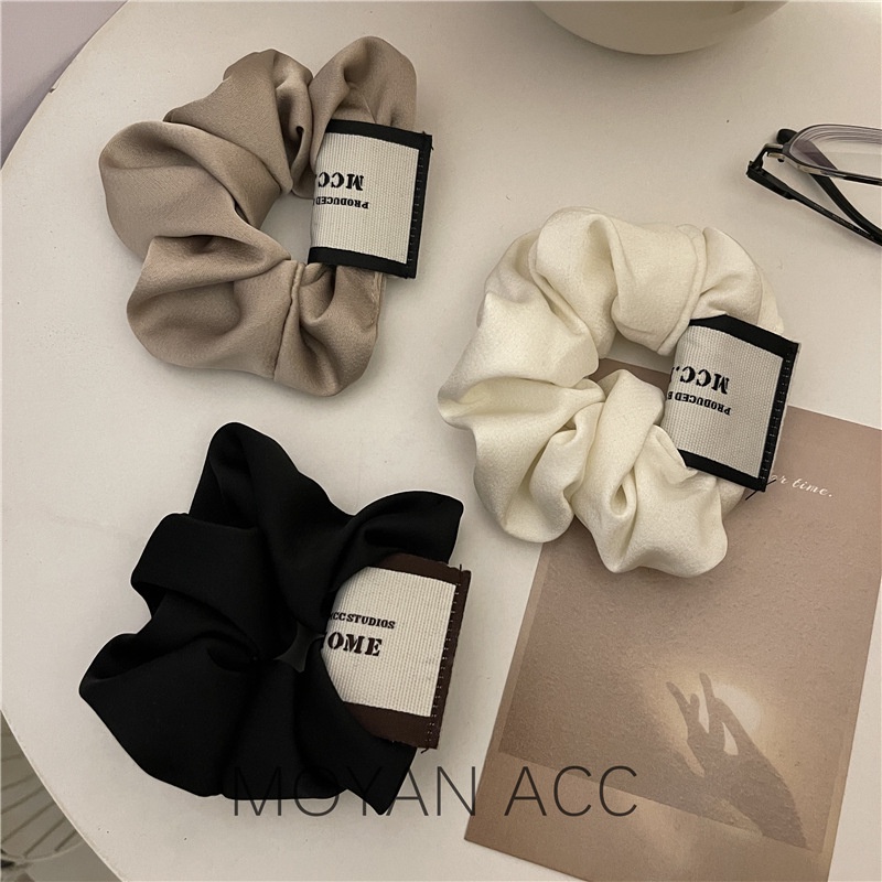 Dây Buộc Tóc Vải Satin Bản Lớn Đơn Giản Thời Trang Hàn Quốc