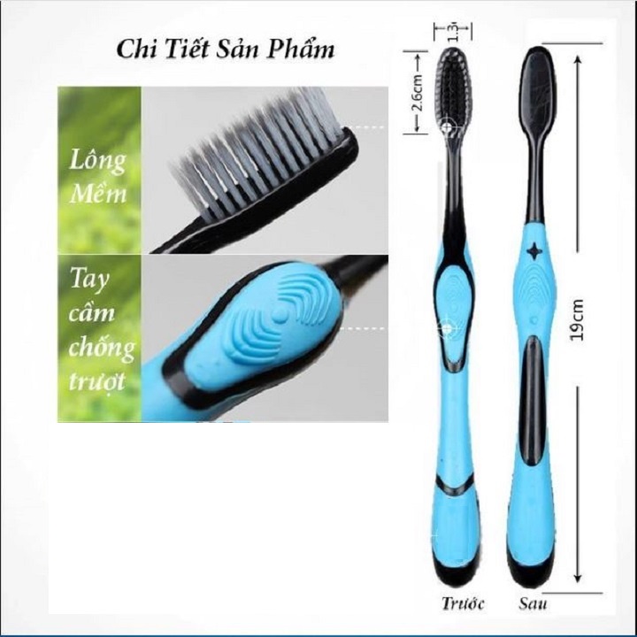 Bàn chải đánh răng than tre hoạt tính Hàn Quốc BOSSI