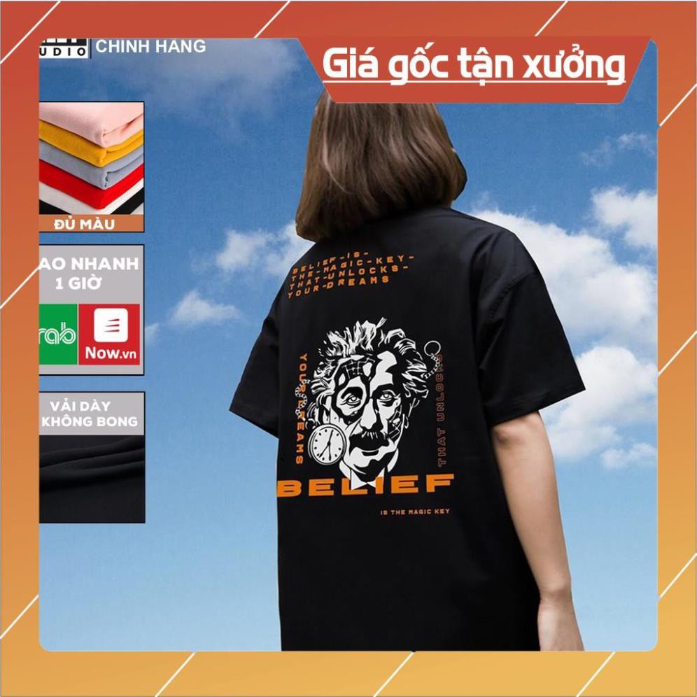 HOT Áo Thun Unisex Form Rộng Nam Nữ BeLief phong cách Hàn Quốc TN38 Haley