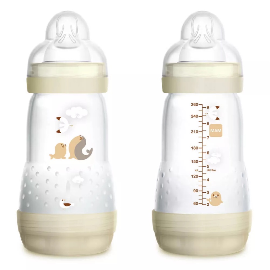Combo 2 Bình sữa Mam Easy Start Anticolic 260ml - Trắng kem
