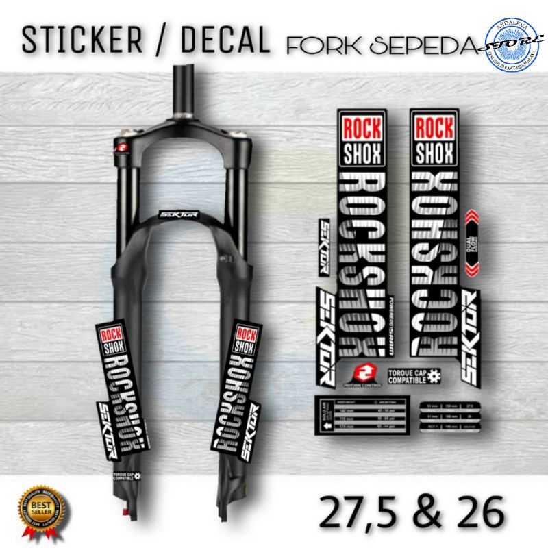 Miếng Dán Trang Trí Xe Đạp Hình Rockshox Độc Đáo
