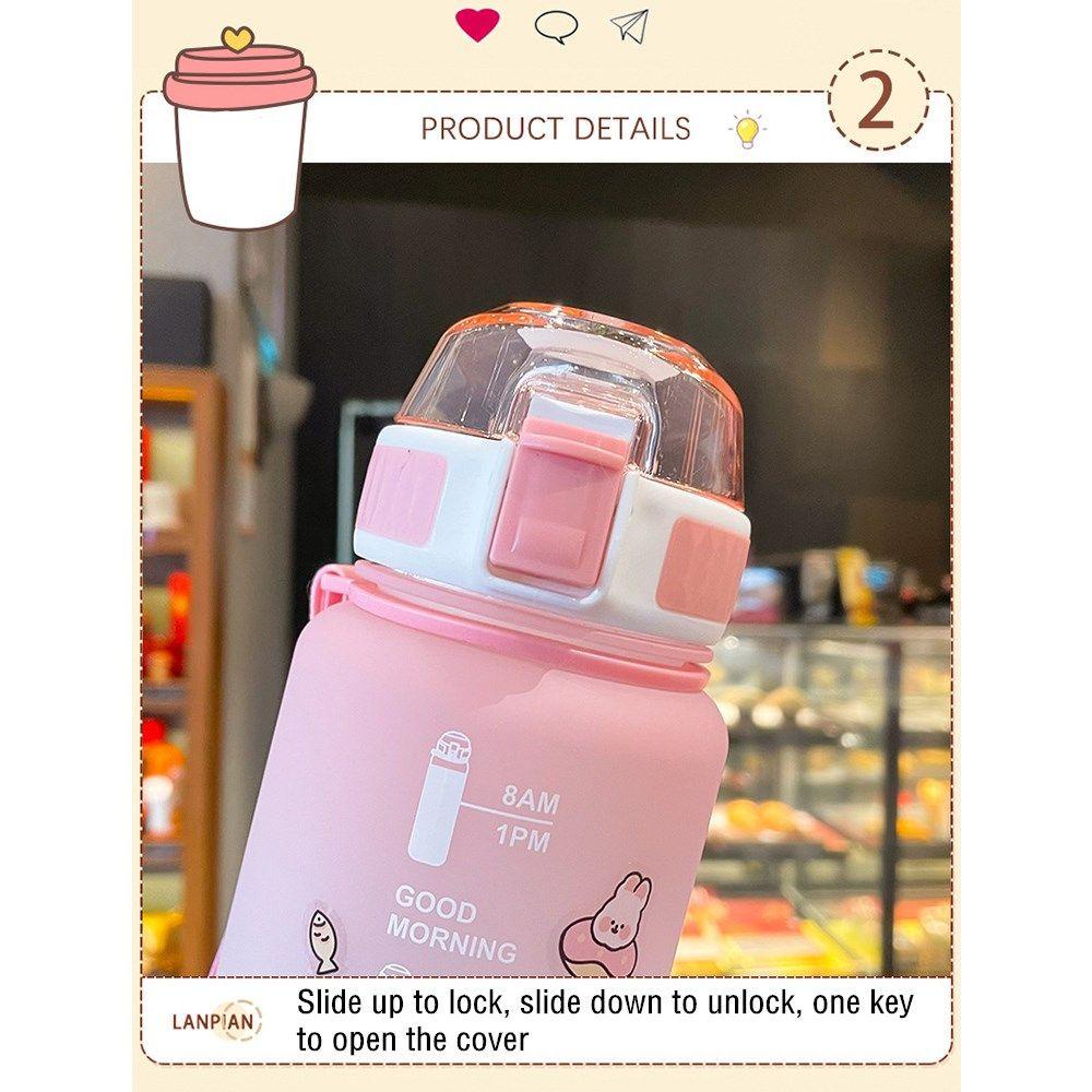 Bình Nước Thể Thao Dung Tích Lớn 1.1L Chống Rò Rỉ Có Ống Hút Tiện Dụng