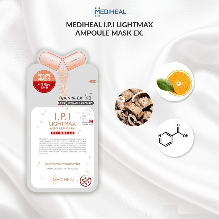 Mặt nạ giấy cấp ẩm, dưỡng trắng, làm dịu da, loại bỏ bã nhờn và cung cấp dưỡng chất cho da Mediheal Mask EX 25ml #8