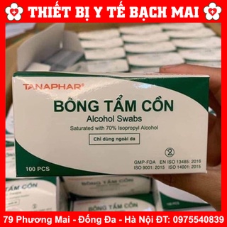Bông Tẩm Cồn TANAPHAR [Hộp 100 miếng]