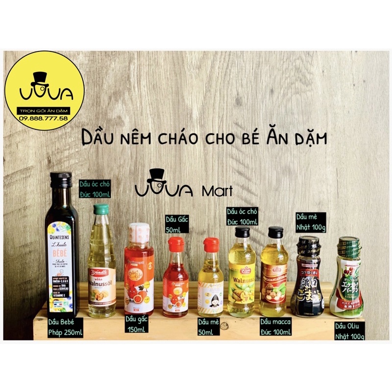Dầu ăn dặm nêm cháo cho bé từ 6m