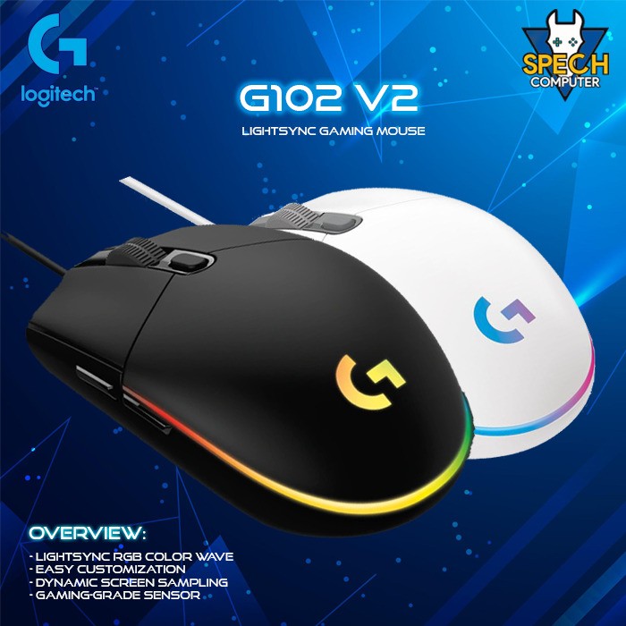 Chuột Gaming Logitech G102 V2 - Màu Trắng