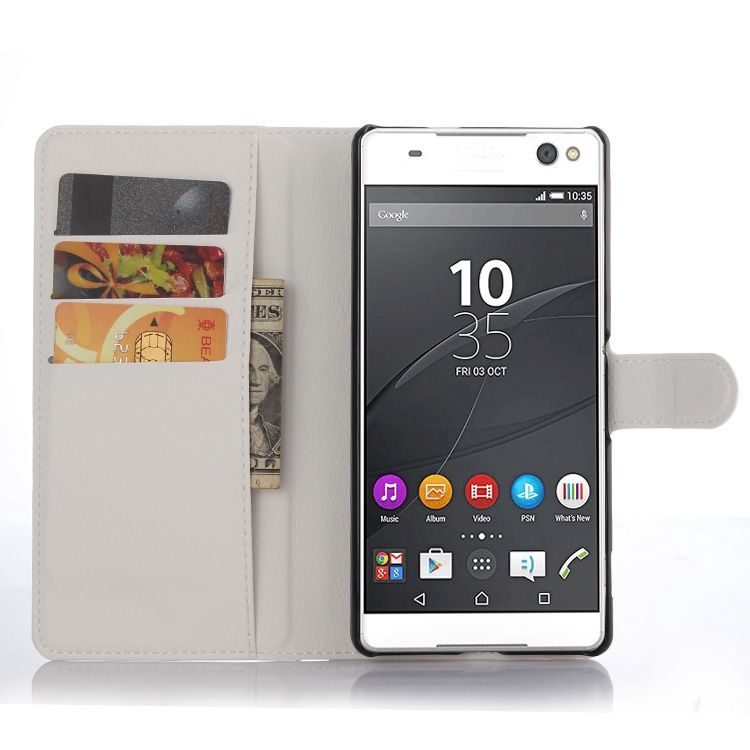 Bao da điện thoại dạng ví màu trơn cho Sony Xperia C3 C4 C5 Ultra